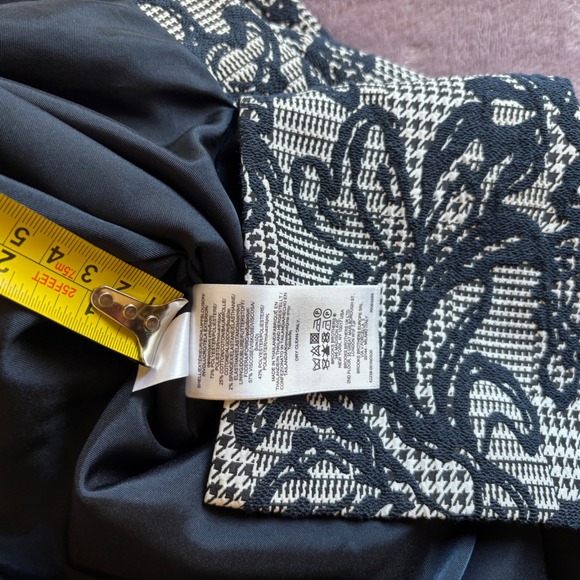 Brooks Brothers Navy White Houndstooth Floral Jacquard Sheath Dress 6 NWT $198 - Picture 10 of 10